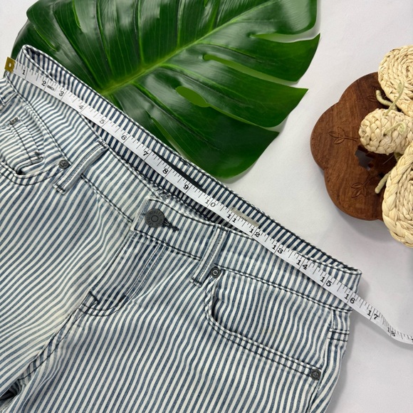 Level 99 Lily Skinny Straight Jeans Blue & white Railroad Stripe Women’s Size 28 - Picture 6 of 15